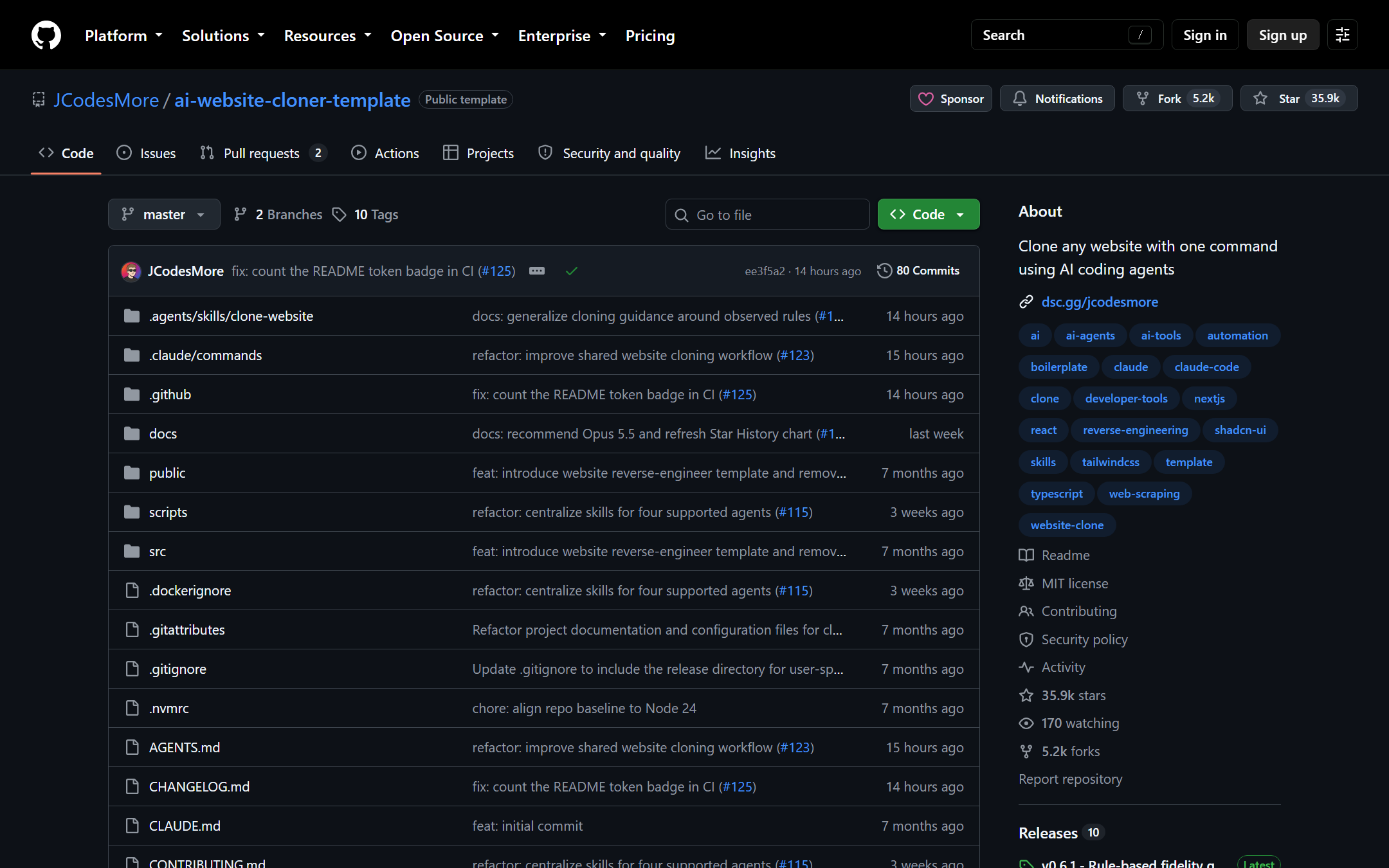AI Website Cloner Template 仓库主页