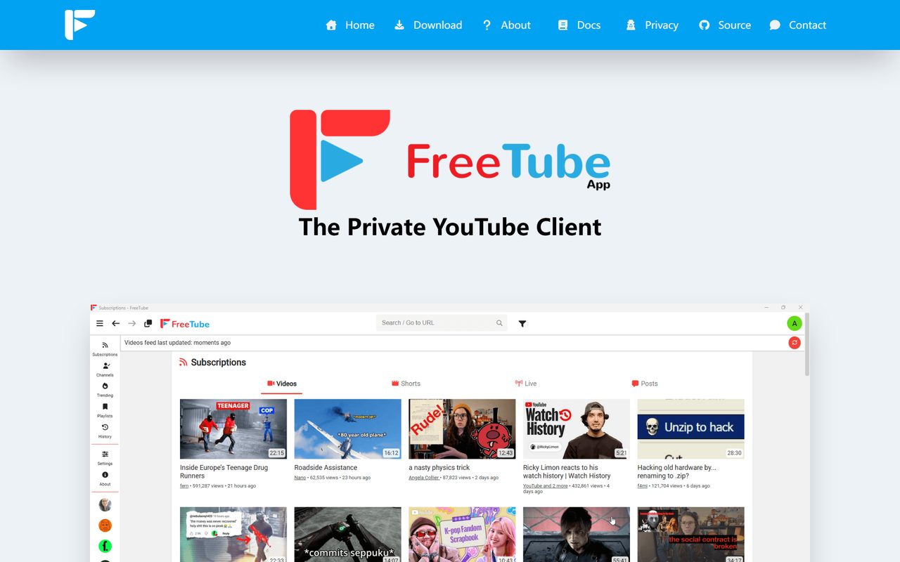 FreeTube 官网