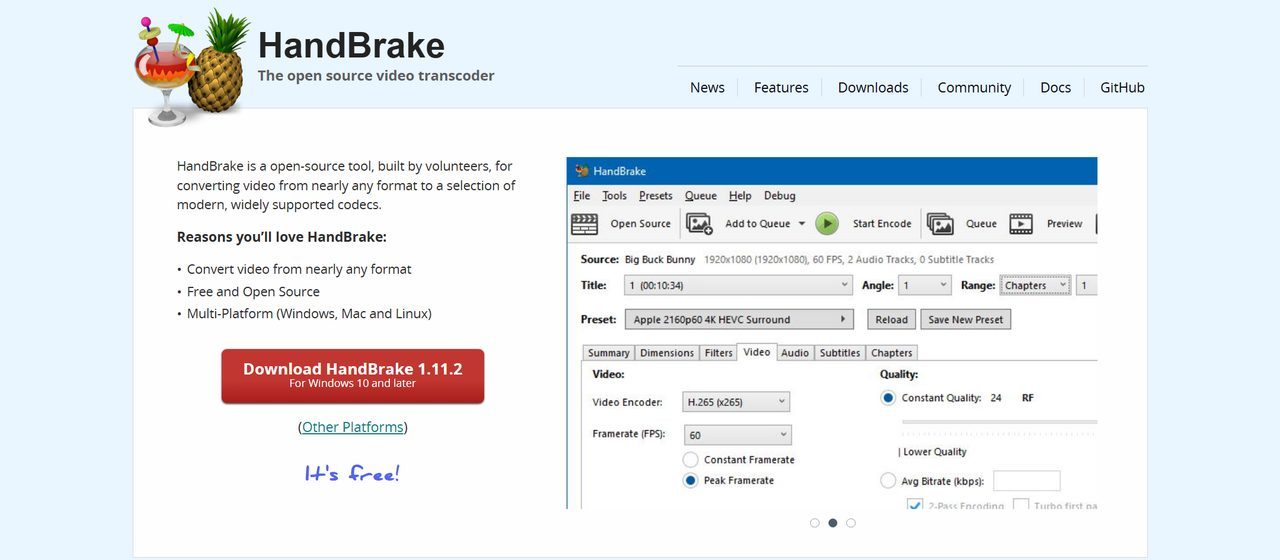 HandBrake 官网